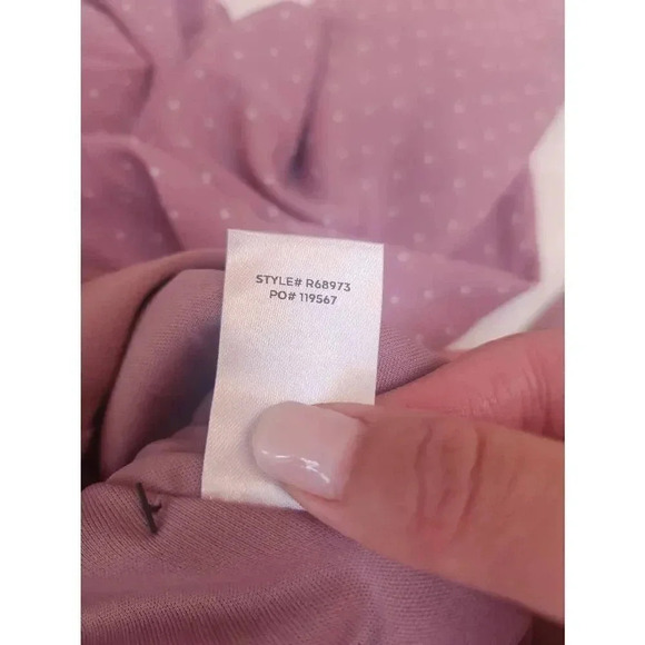 Lulus Farah Mauve Print Midi Wrap Dress Pink Size Small NWT - Picture 7 of 7